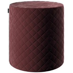 Puf Barrel pikowany, bordowy, ø 40 wys. 40