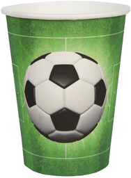 Kubeczki urodzinowe piłkarskie Soccer - 250 ml -