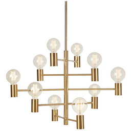 Żyrandole Markslöjd, złoty mosiężny, salon, metal