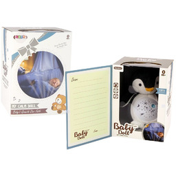 Przytulanka Pingwin Pluszowy Na Sen Usypiacz Światła Dźwięki