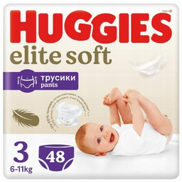 HUGGIES Pieluchomajtki Elite Soft Pants rozmiar 3 (6-11kg),