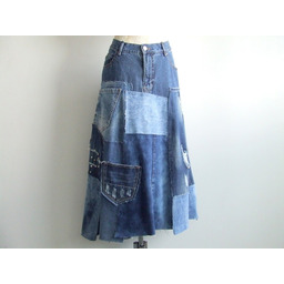 Pakamera Długa jeansowa spódnica r.46