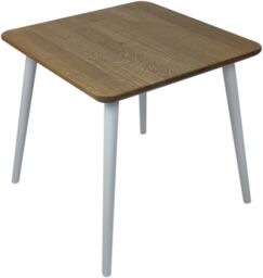 Stolik drewniany, dębowy. Kwadratowy stolik kawowy Ash Grey,