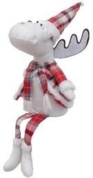 SASKA GARDEN Figurka Renifer Czerowna kratka 55 cm
