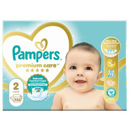 PAMPERS Pieluchy Premium Care 2 (136 szt.) Zyskuj