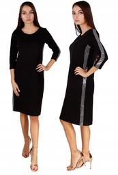 Czarna Sukienka Pogrzeb Zaloba Plus Size Xxxl