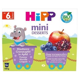 HiPP BIO Mini deser jabłka jagody granaty