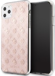 Guess Solid Peony Glitter Pink etui dla iPhone