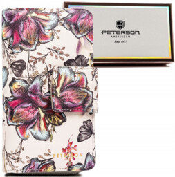 Portfel w kwiaty Peterson PTN 76116-F8 fioletowy