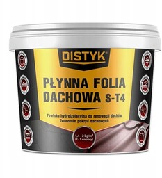 Distyk Płynna Folia Dachowa S-T4 5kg Czarny