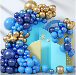 Zestaw balonów do girlandy balonowej złoto--niebieski - 91