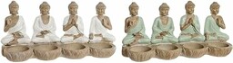 Home ESPRIT Figurka dekoracyjna biały zielony Budda orientalny