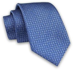 Niebieski Elegancki Męski Krawat -ALTIES- 7cm, Stylowy, Klasyczny,