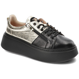 Armodo Czarne Sneakersy Modne Obuwie Damskie