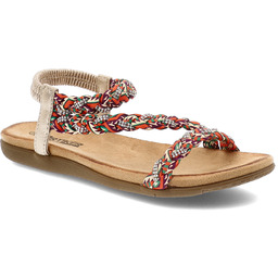 Artiker Złote Sandały Stylowe Obuwie Damskie Na Płaskiej