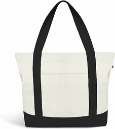 Ecoright Canvas Tote Bag for Women with Zip