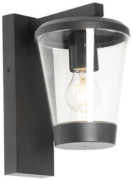 QAZQA Nowoczesna lampa ścienna zewnętrzna czarna IP44 -