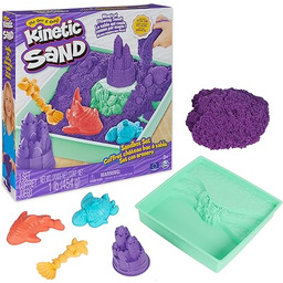 Kinetic Sand - Zestaw piaskownica. Fioletowy piasek