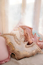 Poduszka na Halloween Nietoperz "Stare złoto"