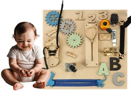 Zabawka Montessori Tablica Drewniana Sensoryczna Edukacyjna Manipulacyjna