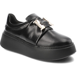 Armodo Czarne Sneakersy Stylowe Wsuwane Obuwie Damskie