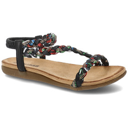 Artiker Czarne Sandały Stylowe Obuwie Damskie