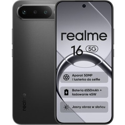 REALME Smartfon 16 5G 8/256GB 6.57" 120Hz Czarny