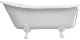 BESCO Wanna wolnostojąca OLAYA 160x68 cm nogi białe