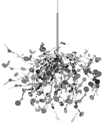 Lampa wisząca MONETE SINGLE chrom - metal
