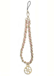 Guess zawieszka GUSTSAS4P Phone Strap różowy/pink Chain Metal