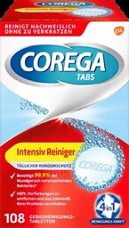 Corega Intensive, Tabletki do Czyszczenia Protez, 108 szt.