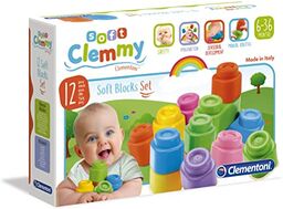 Clementoni Clemmy Klocki Gumowe, Wielokolorowy, 12 Bloków,