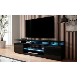 Szafka RTV czarna połysk 180 cm Move