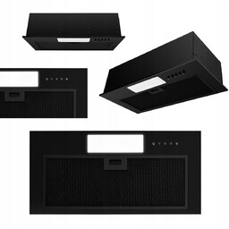 Okap Kuchenny Kernau Kbhi0360B Led 60 Cm Czarny