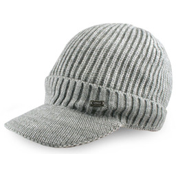 Ocieplana Czapka Dzianinowa z Daszkiem - Jarek -