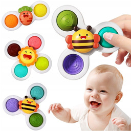 Fidget Spinner Z Przyssawką Do Kąpieli Zabawka Grzechotka