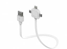 Kabel przewód USB płaski Allocacoc Power USBcable 3w1