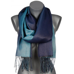 Szalik damski szal błyszczący ZŁOTA NITKA z frędzlami