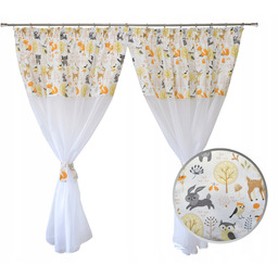 Firana dziecięca Leśne Zwierzęta Styl Skandynawski boho delikatna