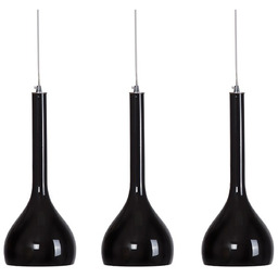 Lampa wisząca szklana czarna 3-punktowa AZ0276 z serii