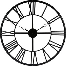Zegar ścienny industrialny Vintage Atmosphera czarny metalowy duży