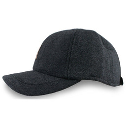 Ocieplana, Bawełniana Czapka z Daszkiem i Uszami -