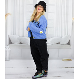 Modny kardigan sweter z naszywkami na guziki