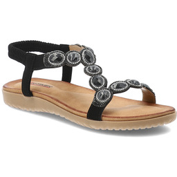 Artiker Czarne Sandały Modne Obuwie Damskie