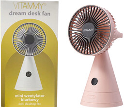 VITAMMY dream desk fan różowy Mini wentylator biurkowy