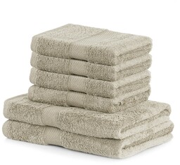 DecoKing Zestaw ręczników Bamby beżowy, 4 szt. 50