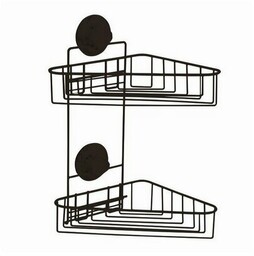 Compactor Podwójna półka rogowa do łazienki Bestlock Black,