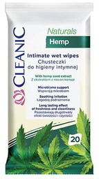CLEANIC Chusteczki do higieny intymnej Naturals Hemp 1op.-20szt