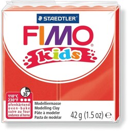 Fimo Kids, masa termoutwardzalna, modelina, czerwona