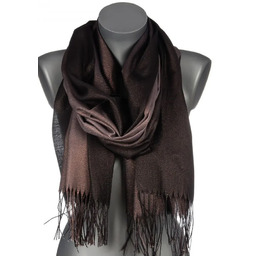 Szalik damski szal błyszczący ZŁOTA NITKA z frędzlami